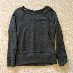 🏝 Aerie Grey Sparkly Sheer Back Pullover